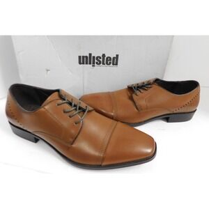 Unlisted by Kenneth Cole Men's Lesson Plan Oxfords - Cognac sz 8.5M New w/Box